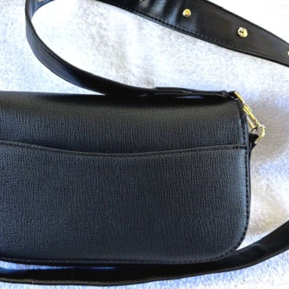 Ted Baker London Rory crossbody in black leather with gold hardware NWT - Picture 3 of 8